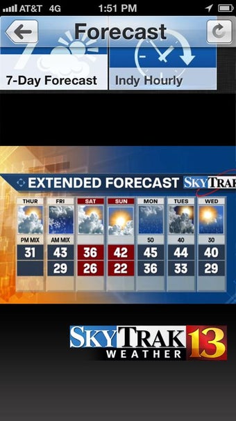 Image 1 for WTHR SkyTrak Weather