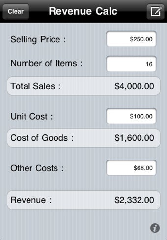 Image 0 for Revenue Calc - Business P…