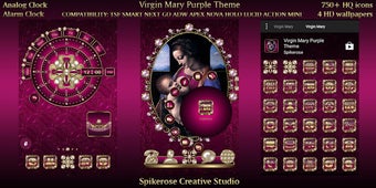 Image 0 for Virgin Mary Purple theme