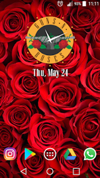 Imagen 2 para Guns N' Roses Clock Widge…
