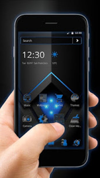 Image 1 for Matte Black Tech Theme