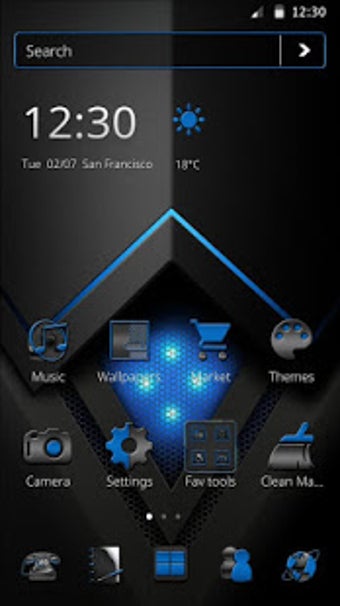 Image 0 for Matte Black Tech Theme