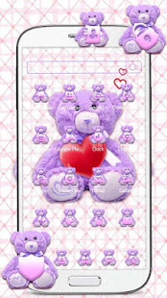 Image 0 for Love Teddy Bear Pink Purp…