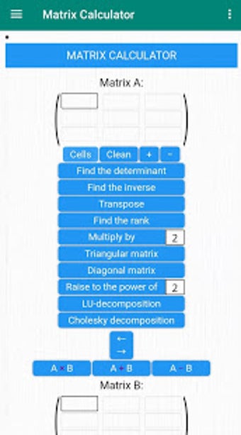 Image 2 for Matrix Calculator | Step …