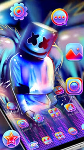 Image 1 for Neon DJ Marshmallow Theme