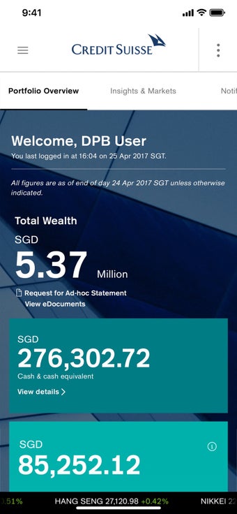 Image 1 for Credit Suisse PB APAC App