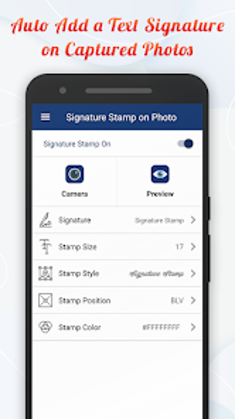 Image 0 for Signature Stamp On Camera…