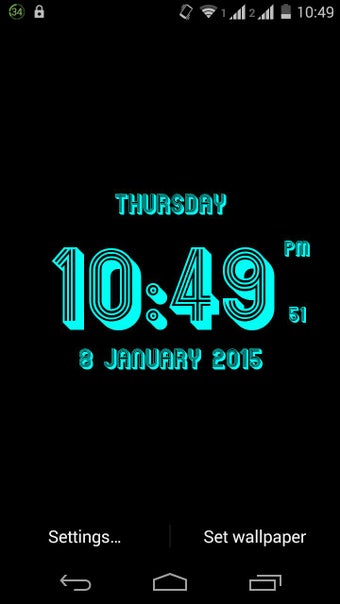 Imagen 1 para 3D Clock Live Wallpaper