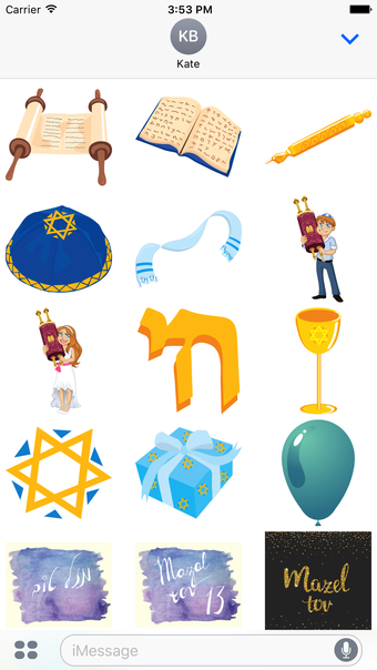 Imagen 1 para Bar Mitzvah Stickers
