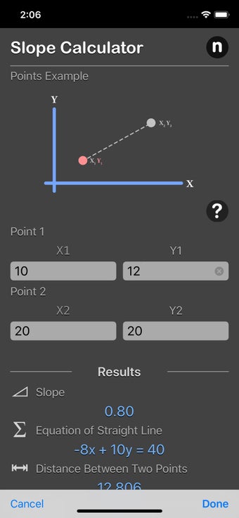 Image 2 for Slope Calculator Plus