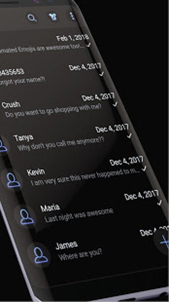 Imagen 2 para Dark Mode SMS Messenger T…