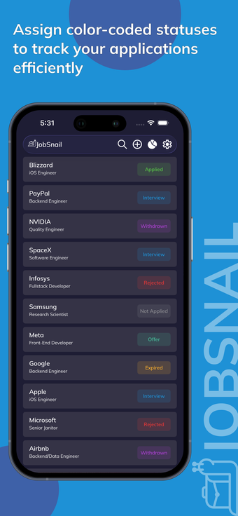 Image 0 for Job Applications: JobSnai…