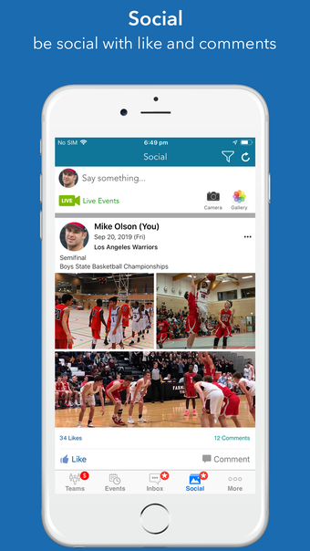 Image 0 for InstaTeam sports team man…
