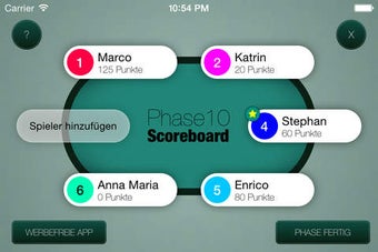 Image 0 for Phase 10 Scoreboard