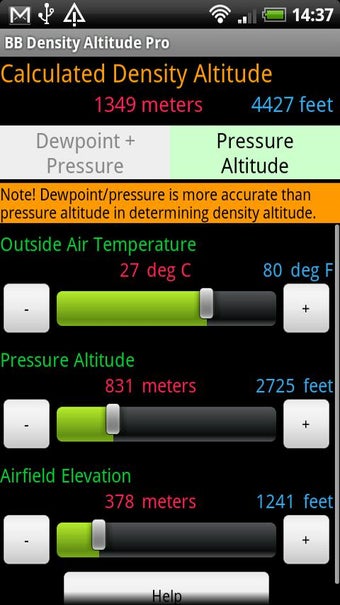 Imagen 1 para BB Density Altitude Calcu…
