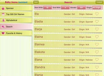 Image 2 for Baby Girl Name Assistant …
