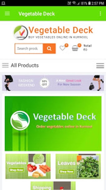 Image 1 for Vegetable Deck - Order Ve…