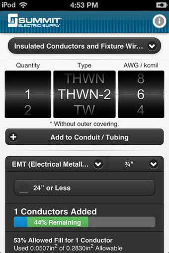 Image 0 for Conduit Fill Tracker