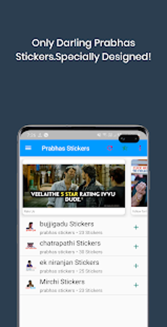 Image 3 for Prabhas Stickers - Rebel …
