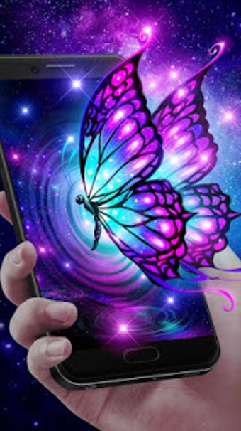 Image 2 for Shiny Neon Butterfly Live…