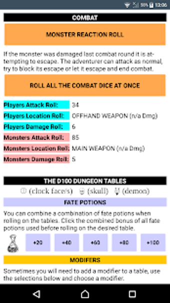Imagen 1 para D100 Dungeon Dice and Tab…