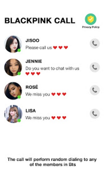 Imagen 1 para BlackPinK Fake call - Bla…