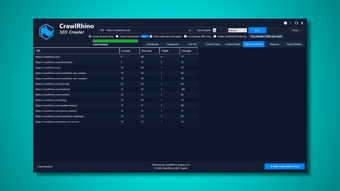 Image 0 for CrawlRhino SEO Crawler