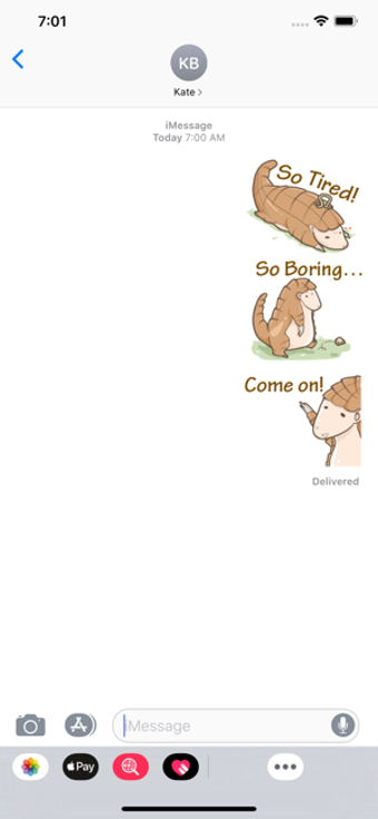 Image 2 for Cute Pangolin Emoji Stick…