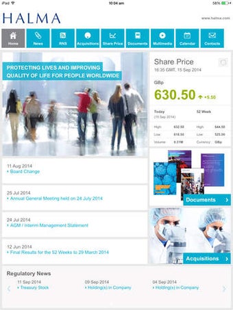 Image 0 for Halma Investor Relations …