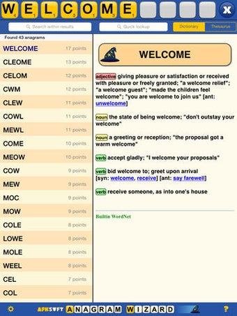 Image 0 for Anagram Wizard for Wordfe…