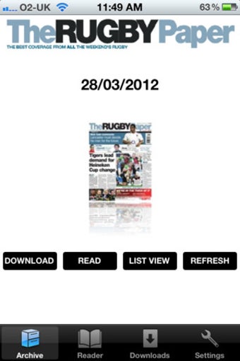 Image 0 for The Rugby Paper - English…