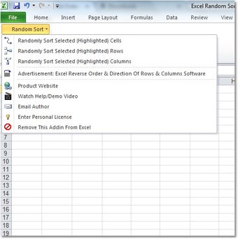 Image 0 for Excel Random Sort Order O…