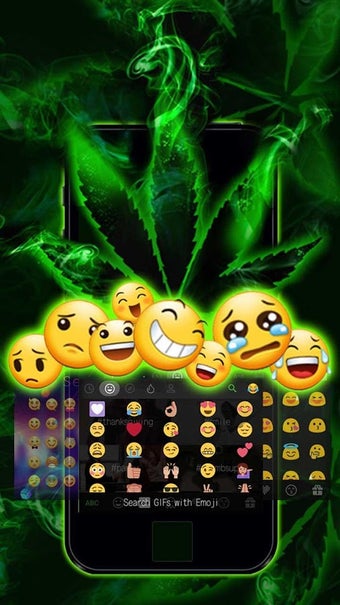 Image 1 for Rasta Weed Keyboard Theme