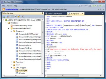 Image 0 for Optillect SQL Decryptor