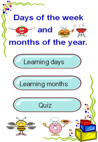 Image 0 for Learning days of week and…