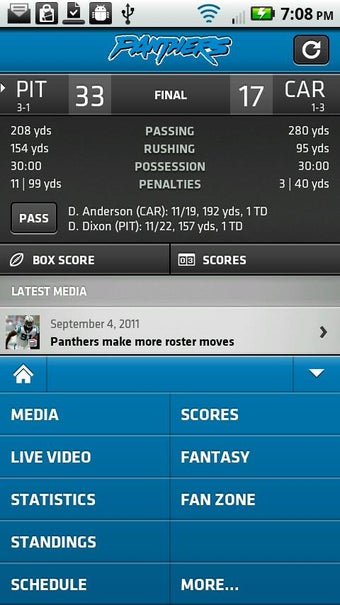 Imagen 2 para Carolina Panthers Mobile