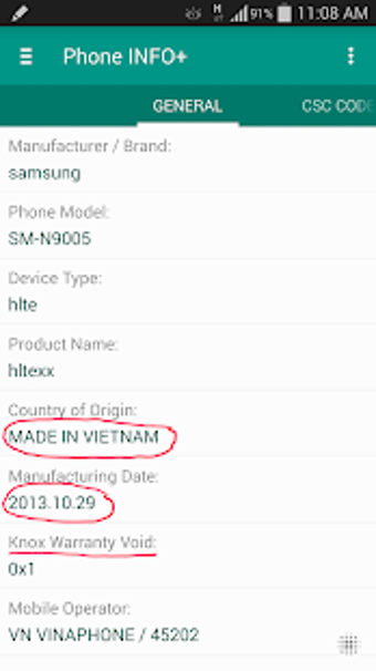 Imagen 1 para Phone INFO SAM