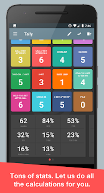 Image 1 for Poker Tally+ VPIP and RFI…