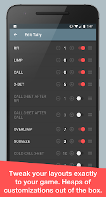 Image 0 for Poker Tally+ VPIP and RFI…