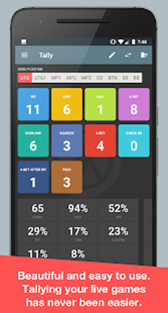 Image 3 for Poker Tally+ VPIP and RFI…
