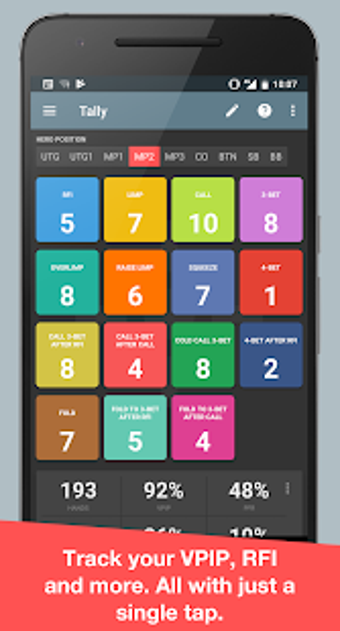 Image 2 for Poker Tally+ VPIP and RFI…