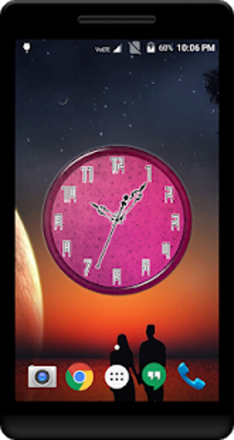 Image 2 for Pink Clock Live Wallpaper