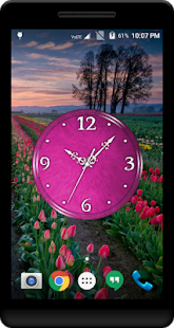 Image 1 for Pink Clock Live Wallpaper