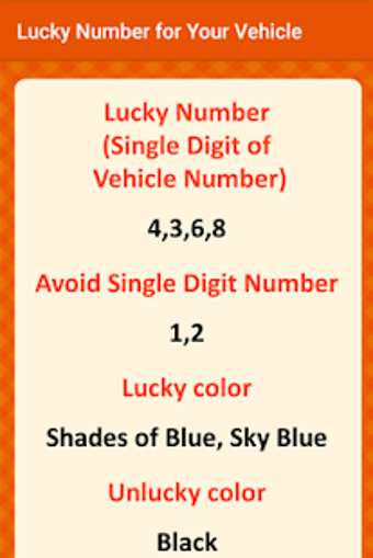 Imagen 0 para Lucky Number for Your Veh…