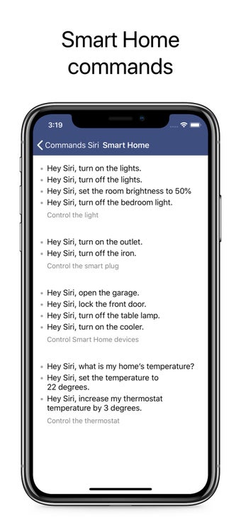 Image 1 for Commands for Siri