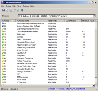 Image 0 for ControlMyMonitor