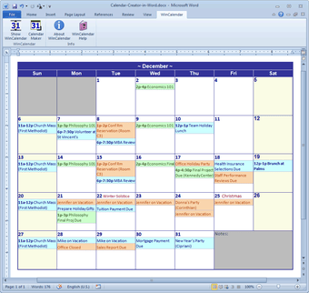 Image 2 for WinCalendar