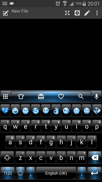 Image 2 for Dusk BlackBlue Emoji Keyb…