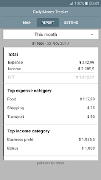 Image 1 for Daily Money Tracker