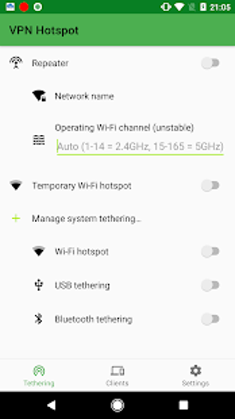 Image 1 for VPN Hotspot - tethering/W…